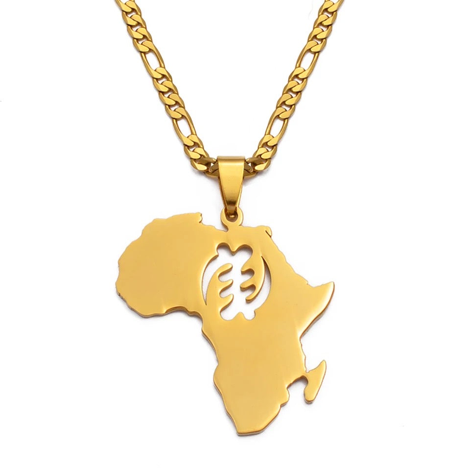 ONLY GOD MAP NECKLACE