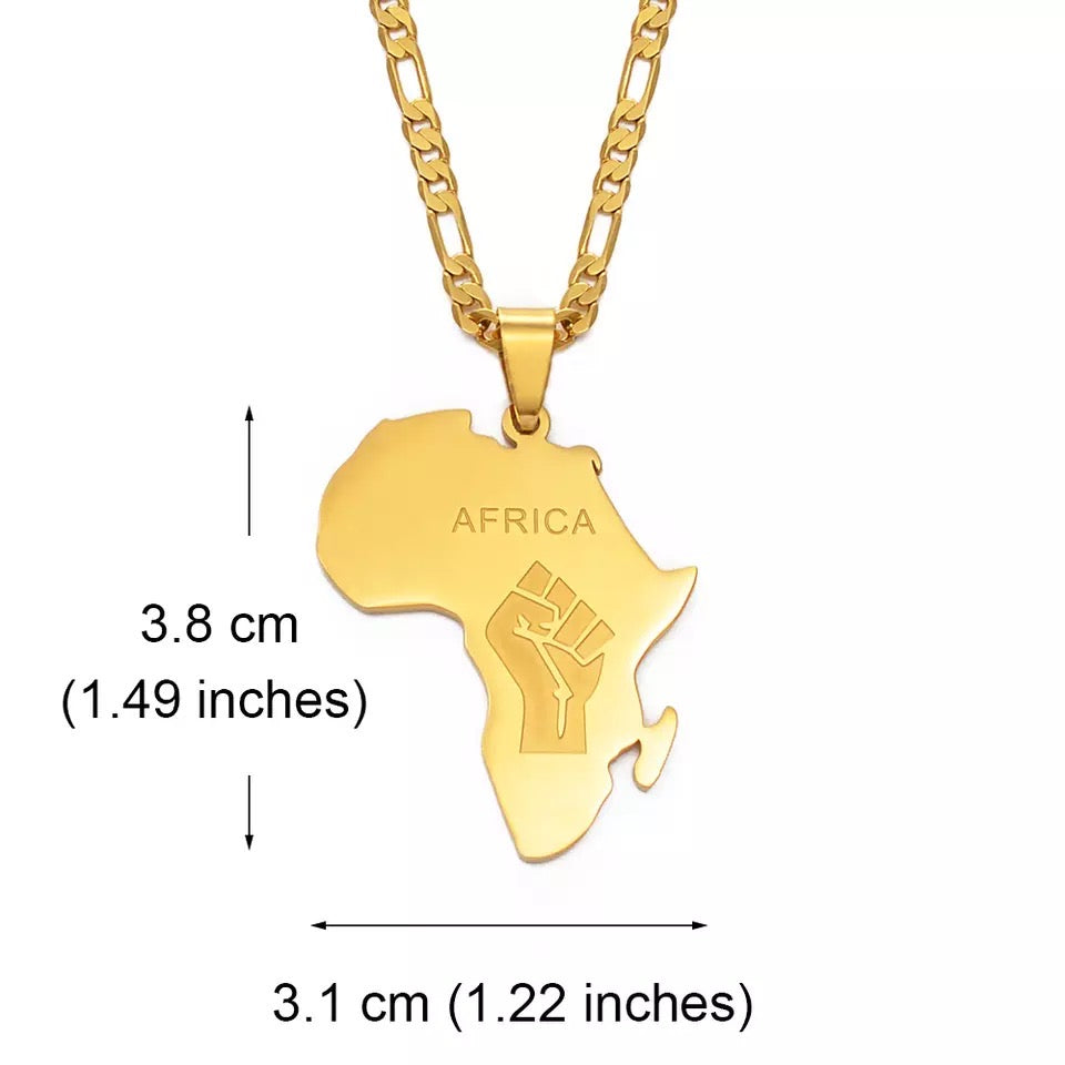 MAP FIST NECKLACE