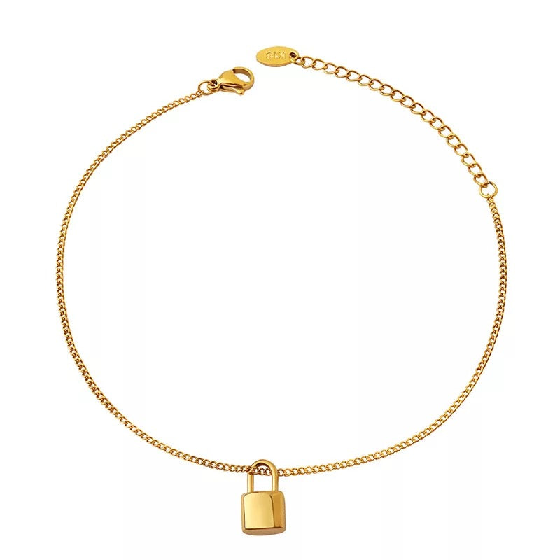 SIMPLE LOCK ANKLET