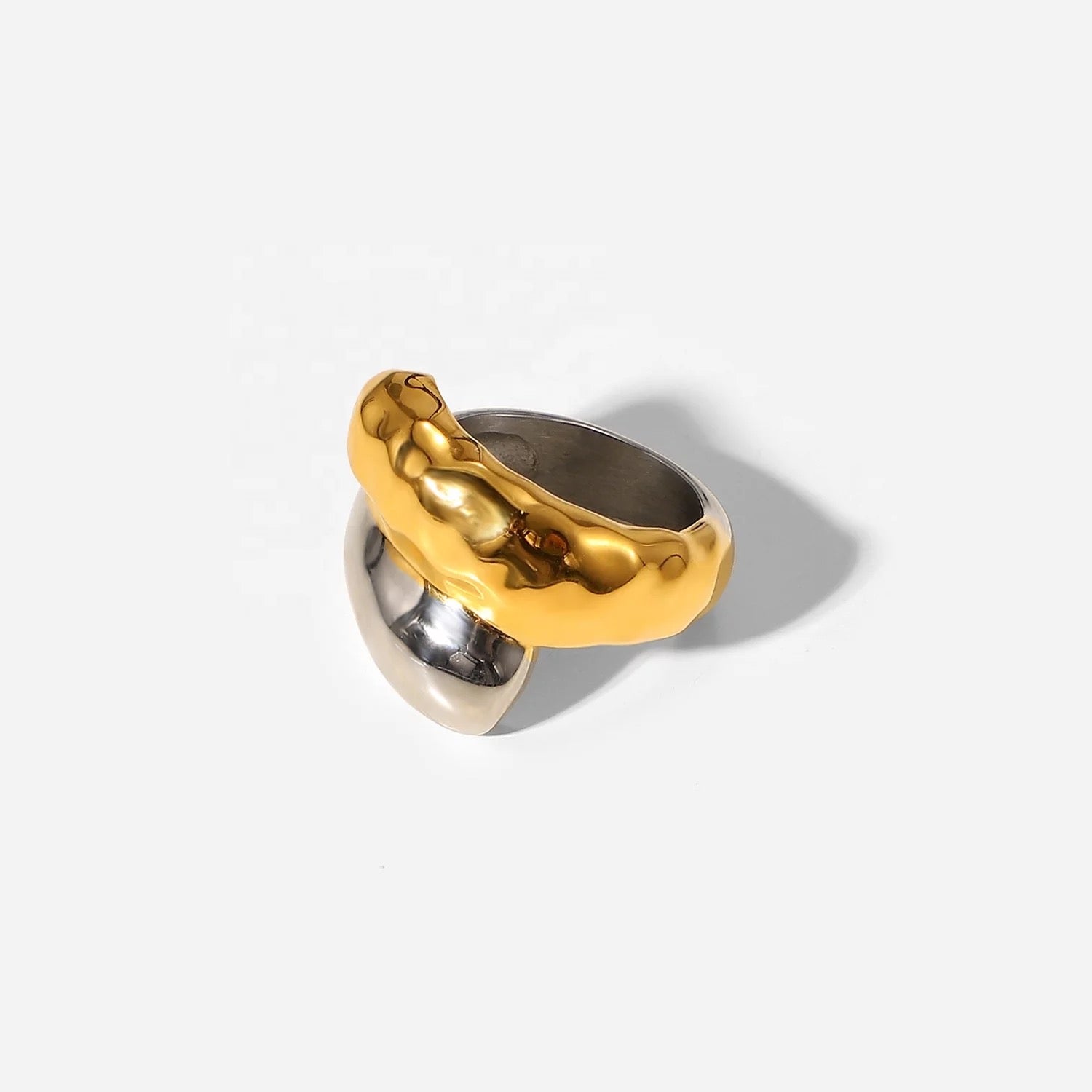 TWO TONED CONNECTED RING