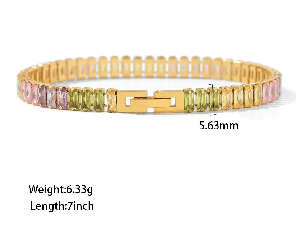 COLORED TENNIS BRACELET