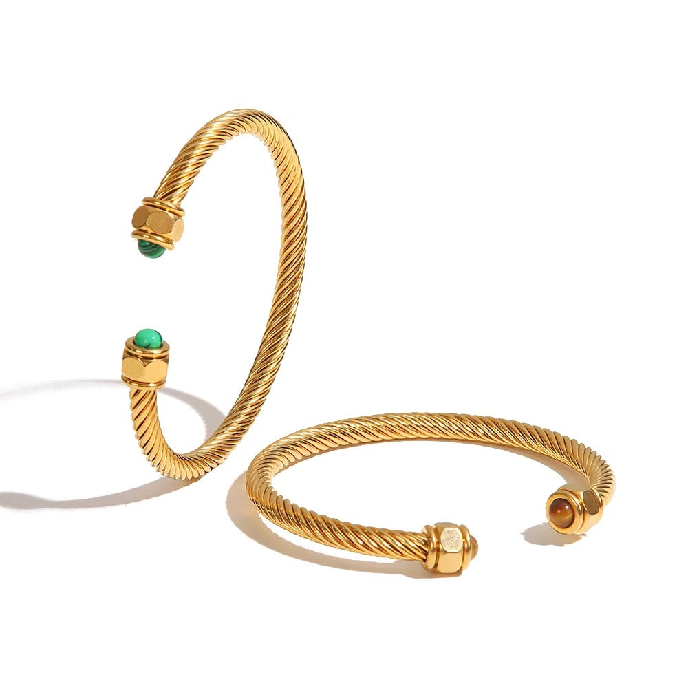 TWIST PAVE BANGLE