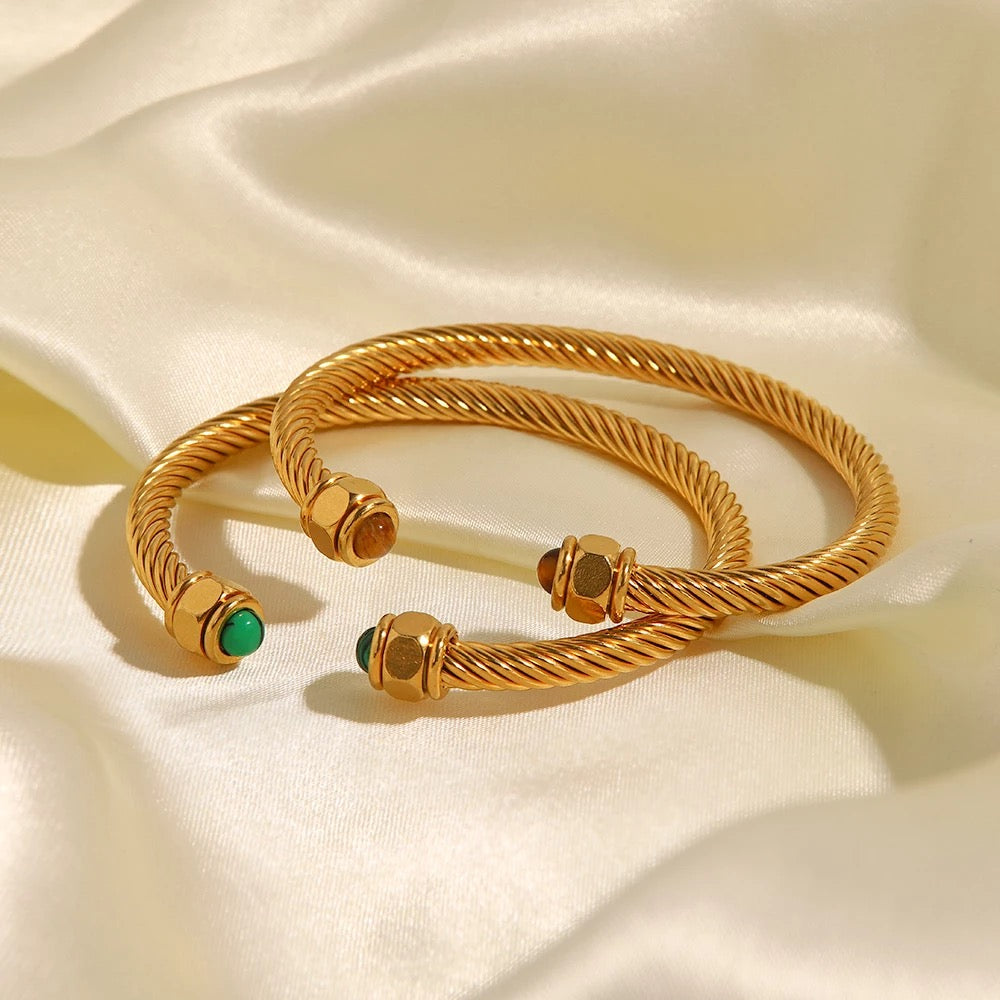 TWIST PAVE BANGLE