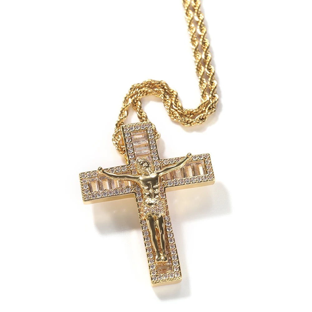 ICY CRUCIFIX NECKLACE