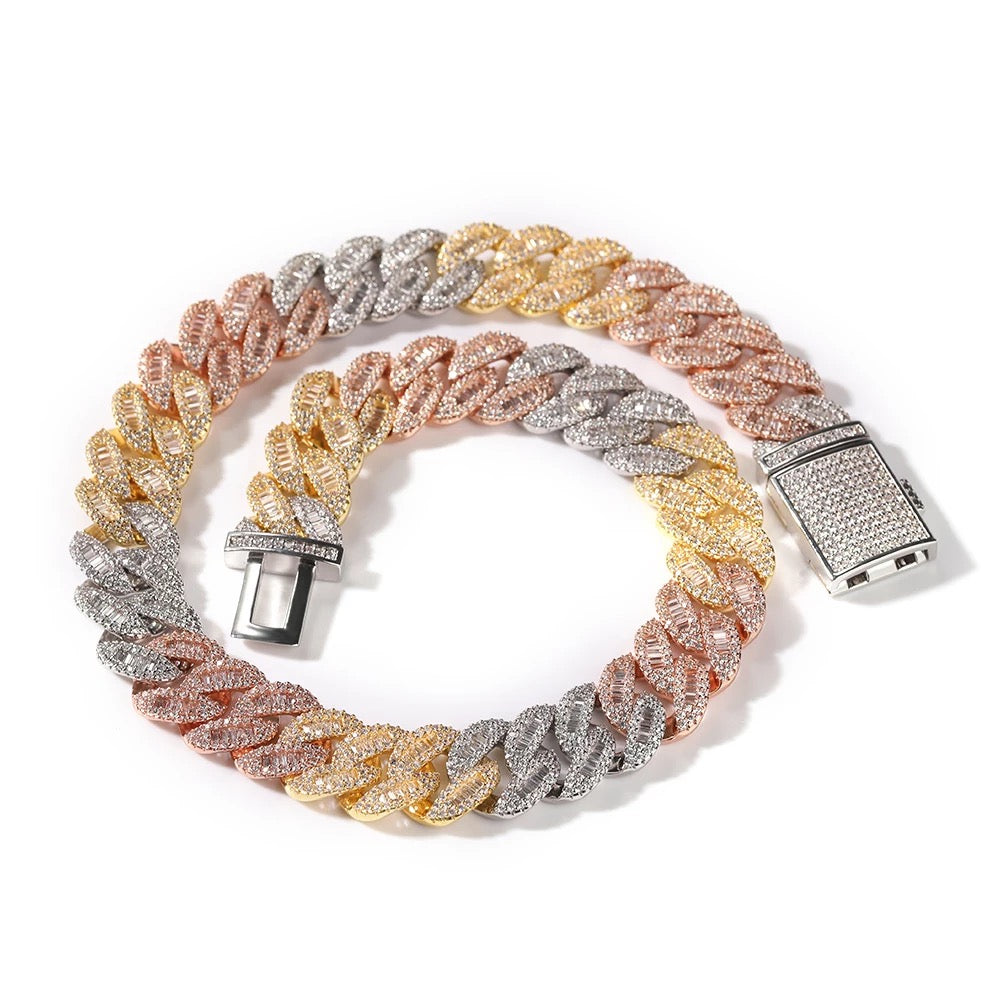 15MM TRIO ICY NECKLACE