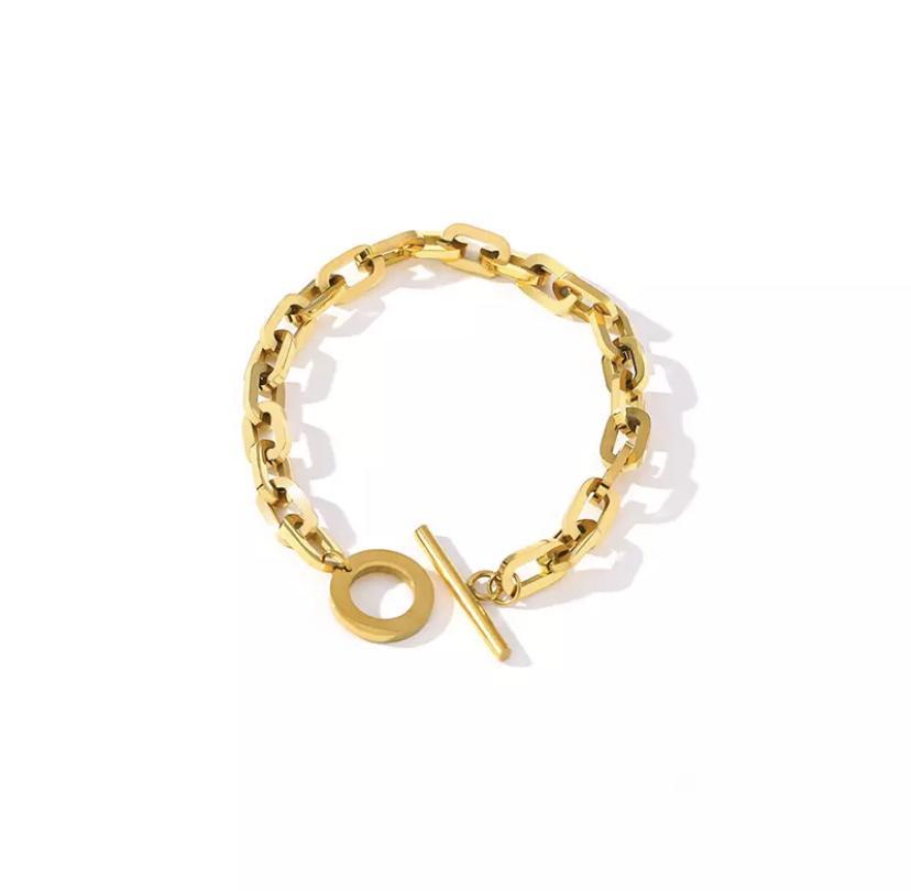 GOLDIE GEOMETRIC LINK BRACELET
