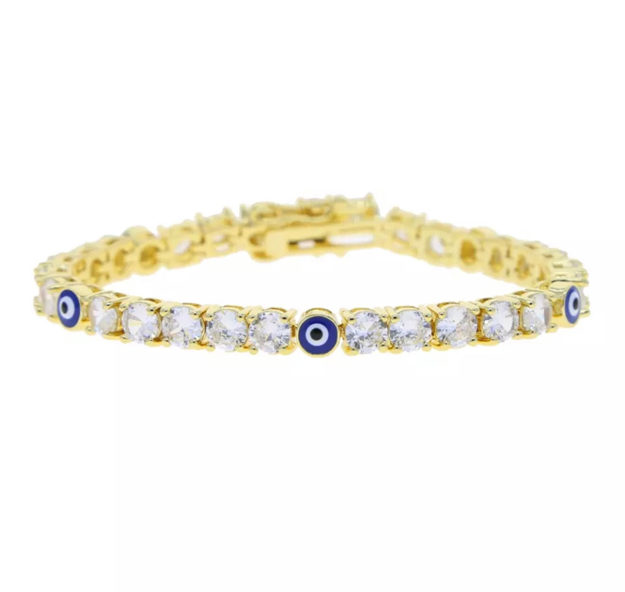 EVIL-EYE TENNIS BRACELET AND ANKLET
