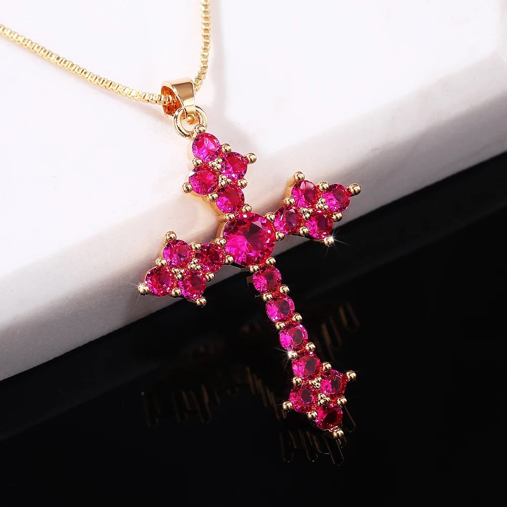 SOFIA CROSS NECKLACE