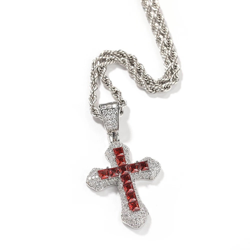 EVIE ICE ME CROSS NECKLACE