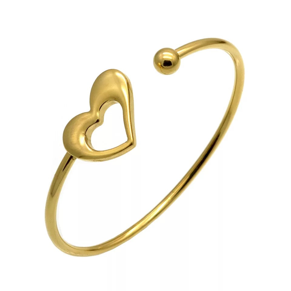 SWEETHEART GOLDEN BANGLE BRACELET