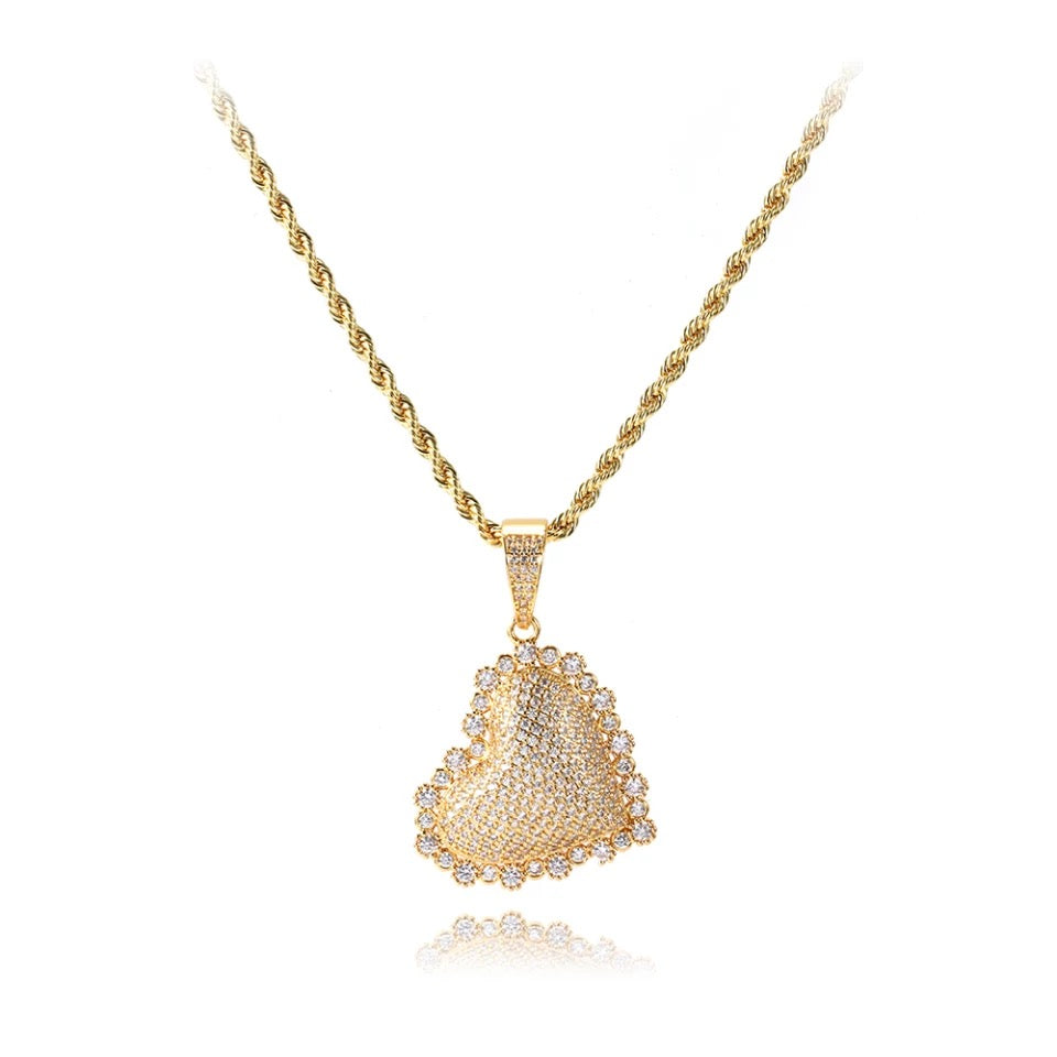 Diamond Turned Heart Necklace
