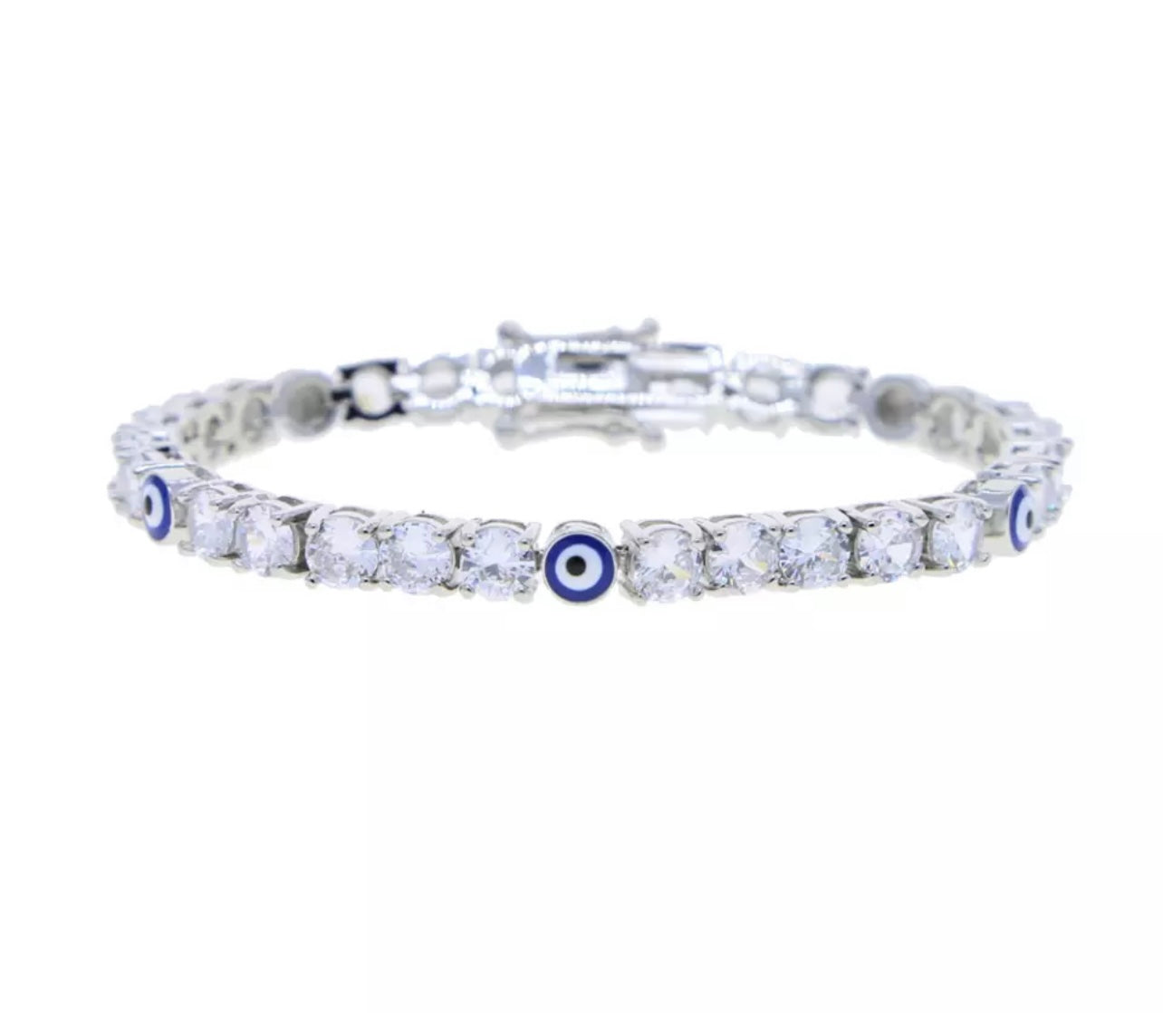EVIL-EYE TENNIS BRACELET AND ANKLET