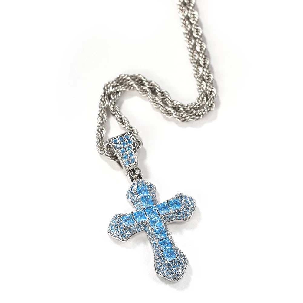 EVIE ICE ME CROSS NECKLACE